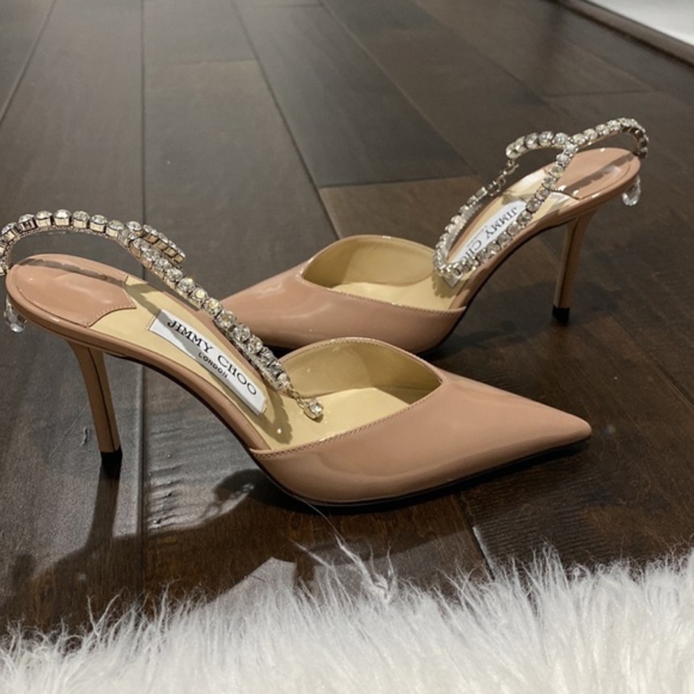 New Jimmy Choo Saeda Crystal ankle strap‎ pointed toe pump size 36EU - Picture 14 of 15